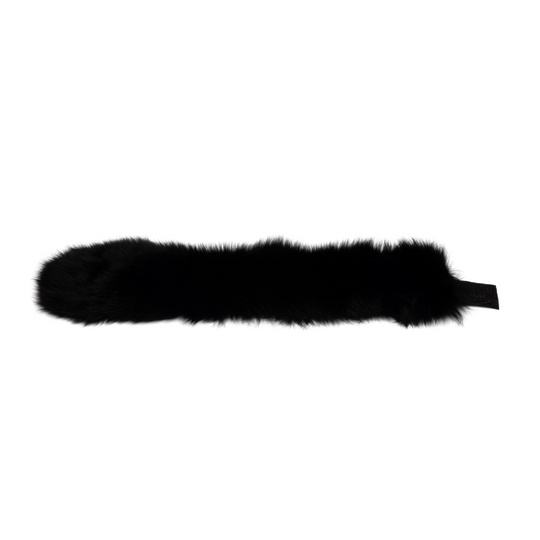 Black fox fur headband