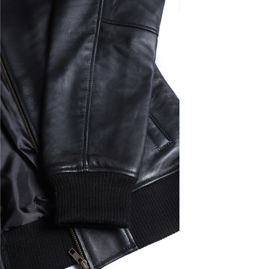 Mabel black oversized bomber jacket