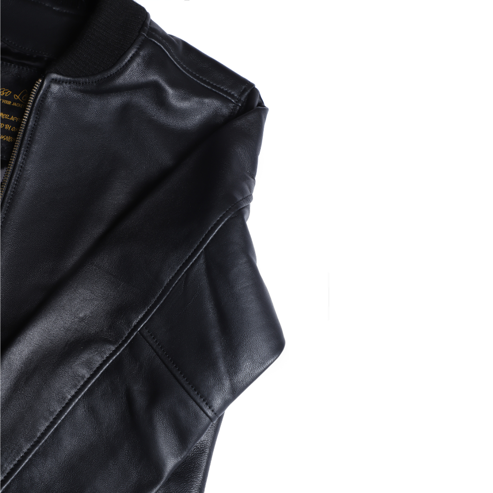 Mabel black oversized bomber jacket