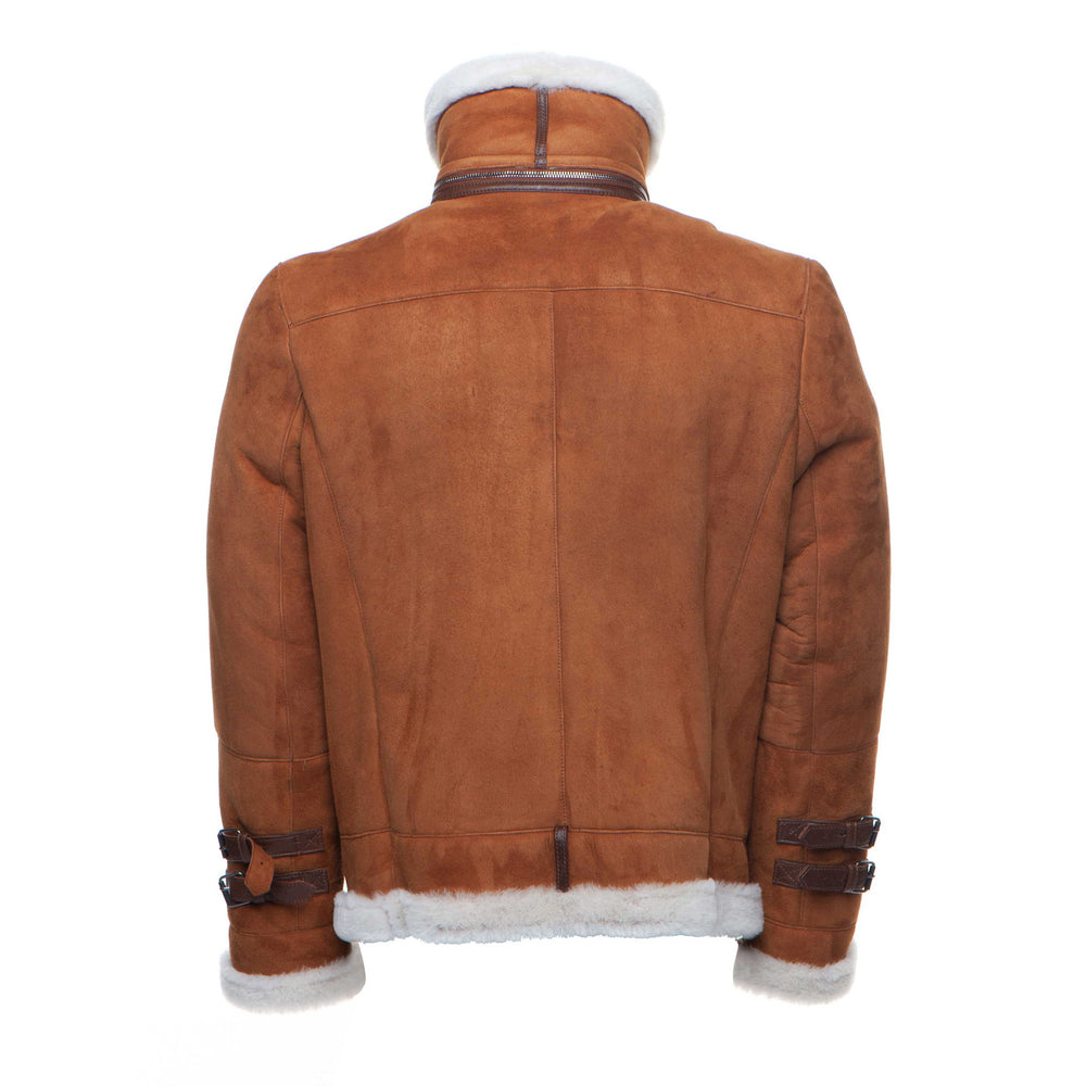 Hagan Aviator bomber suede shearling jacket