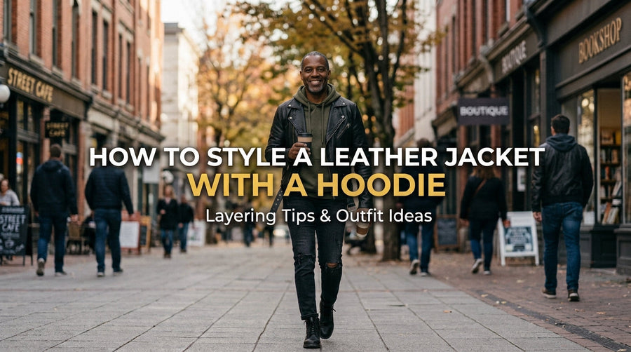How to Style a Leather Jacket With a Hoodie