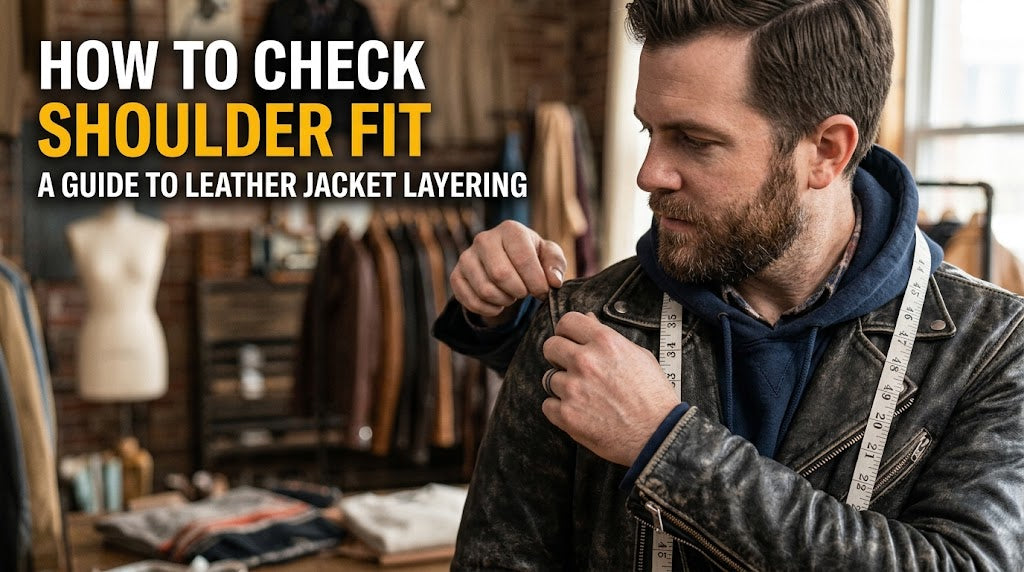 How to Check Shoulder Fit on a Leather Jacket
