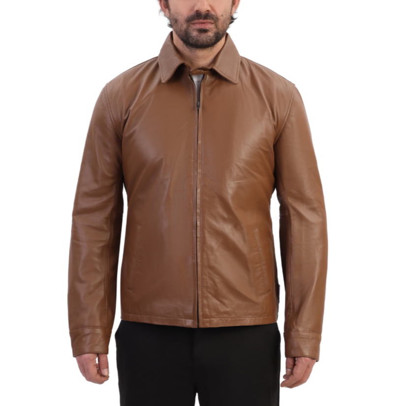 Pierre Brown Leather Jacket