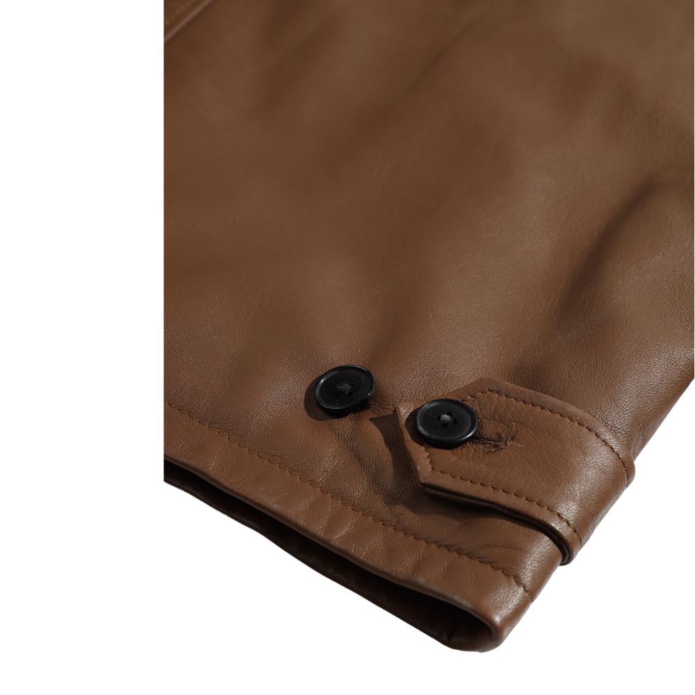 Pierre Brown Leather Jacket