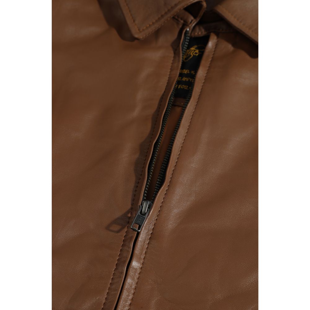 Pierre Brown Leather Jacket