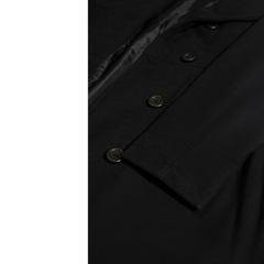 Kaia Black Long wool Trench coat