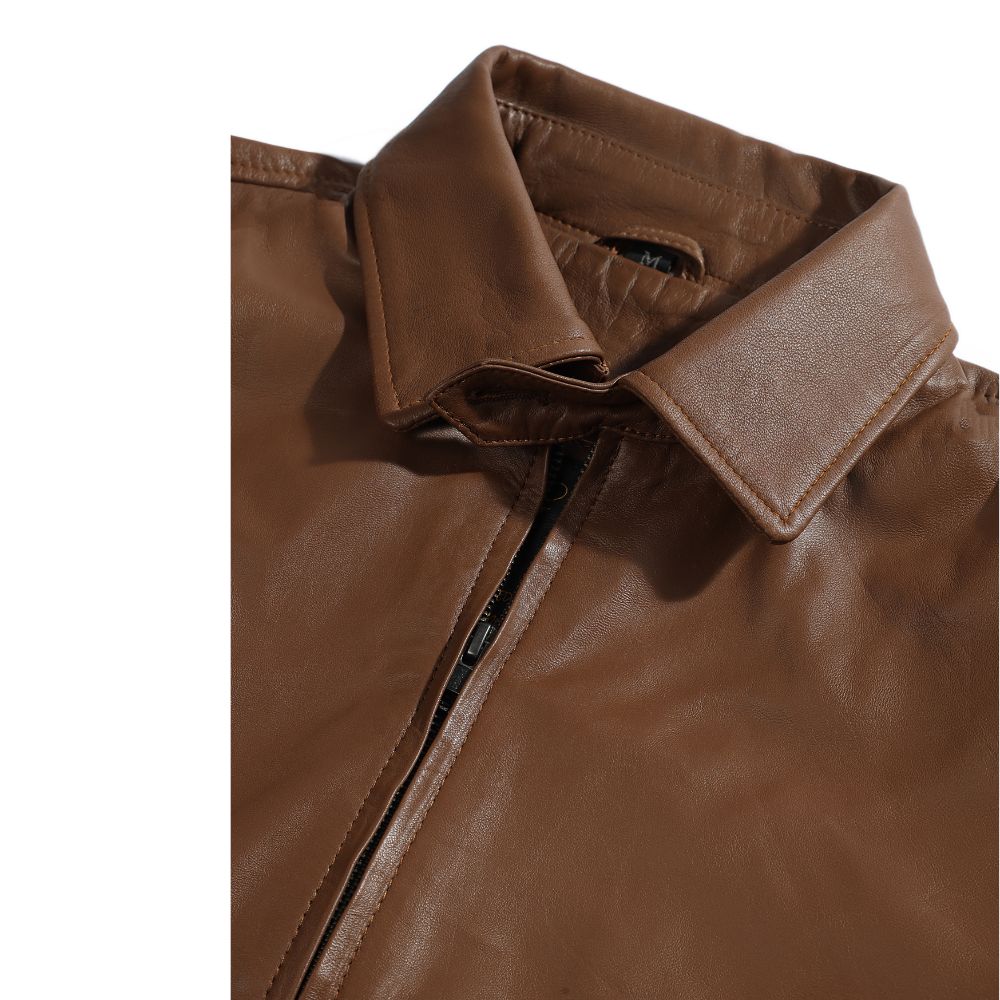 Pierre Brown Leather Jacket