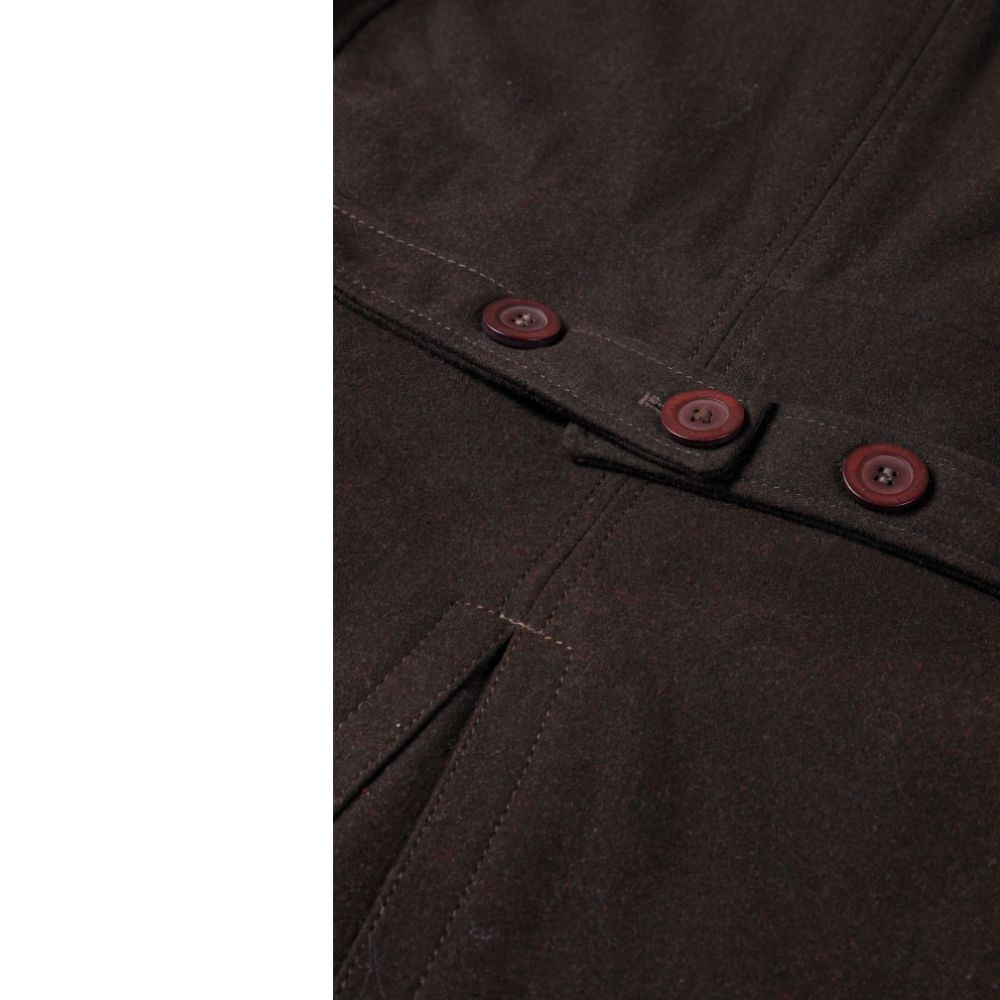 Adrian Brown wool trench coat
