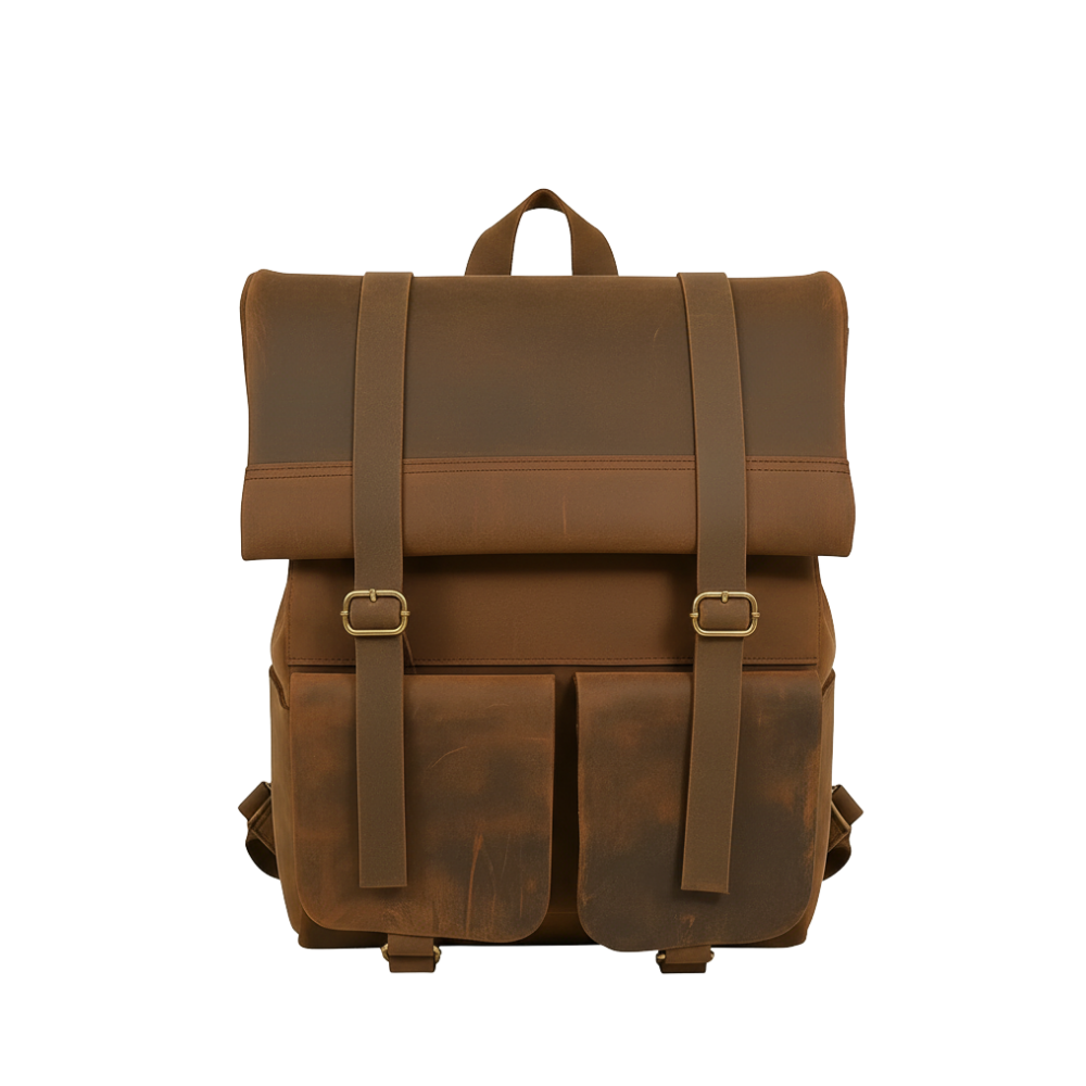 Parsons Roll Top Vintage Oiled Cowhide Backpack