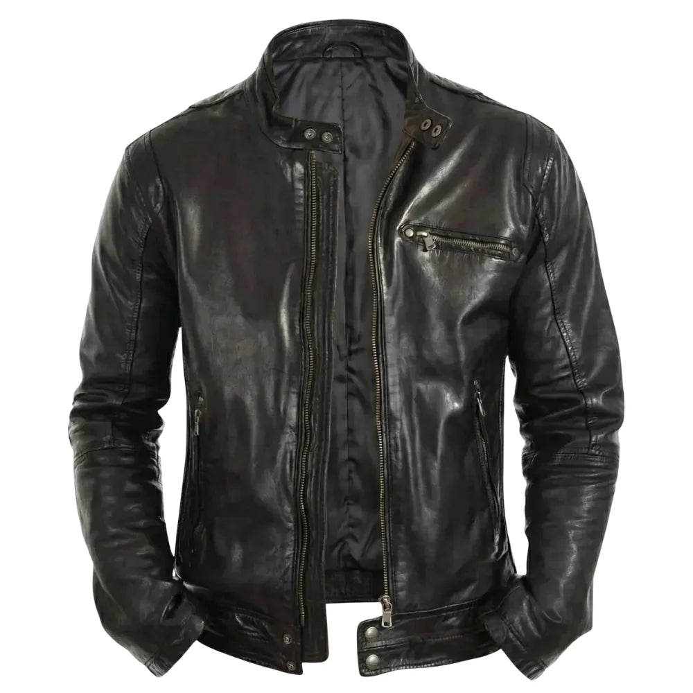 Arthur Classic Cafe racer Leather Jacket
