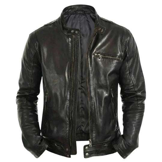Arthur Classic Cafe racer Leather Jacket