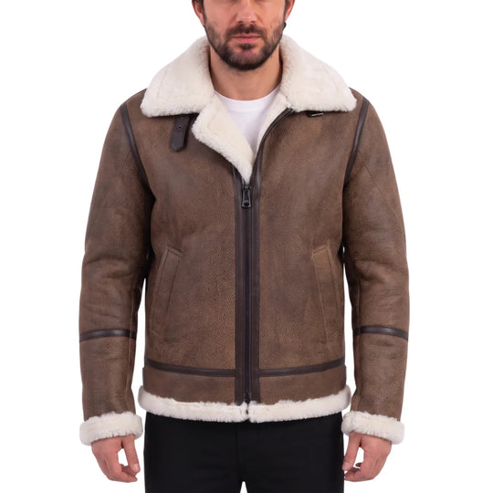 Jacoba Brown B3 shearling bomber jacket