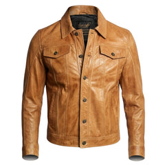 Glovers tan leather shirt