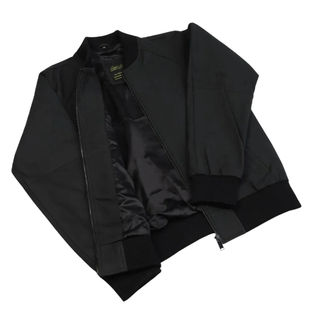 Colt matte black ribbed bomber jacket