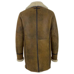 Tyler's Distressed Shearling Trench Coat