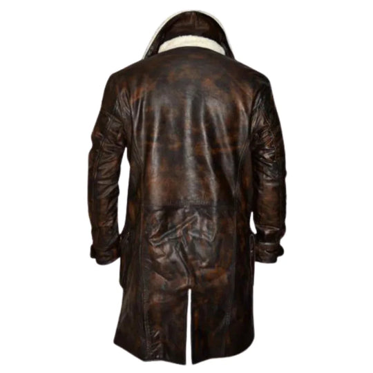 The Dark Knight Rises Bane's Distressed Leather Trench Coat
