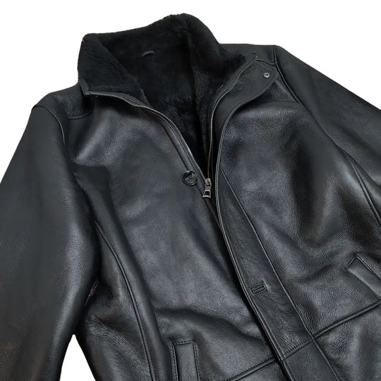 Ralph's Black shearling Long coat