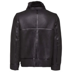 Black B3 Bomber Aviator Shearling Jacket