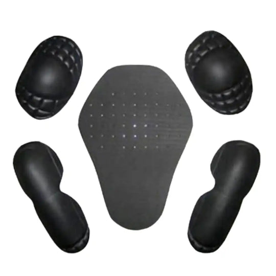 Detailed shot of the external matte black shoulder sliders and the reinforced leather panels at the elbows for track-level impact safety.