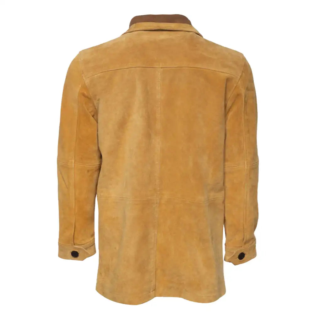 Lincoln Tan Suede Leather driving coat