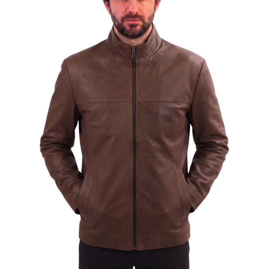 Brown Suede Leather jacket