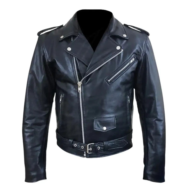 Perfect Biker Style Heavy Leather Jacket