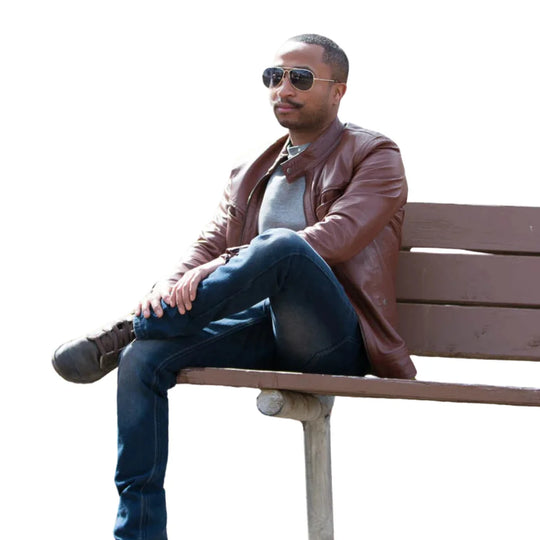 Model wearing Plain Black Moto Style Jacket black leather motorcycle jacket outfit