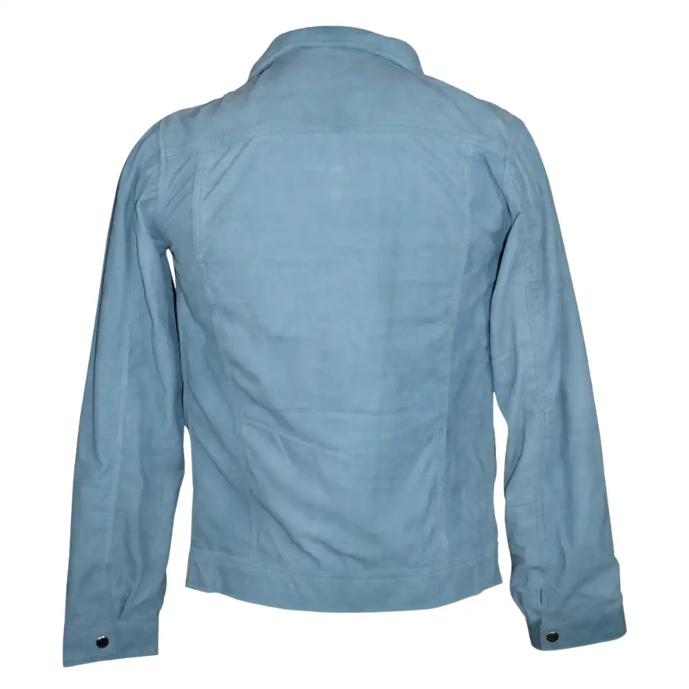 Sky blue suede shirt