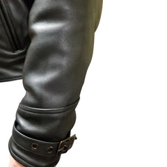 The Classic Leather Jacket sleeve detail leather cuff