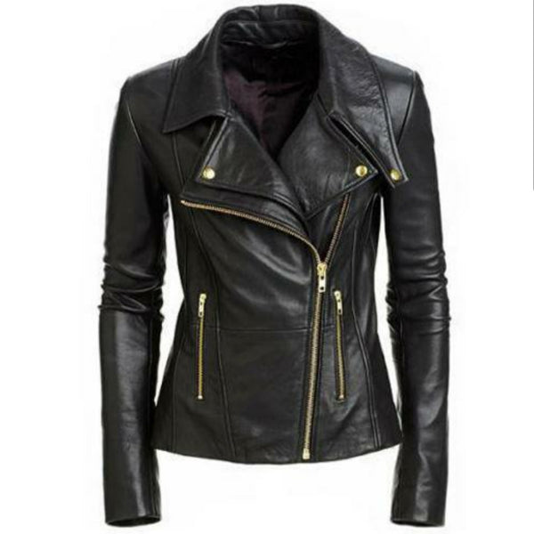 Hailey Biker Jacket with double lapels- PRE MADE CLEARANCE